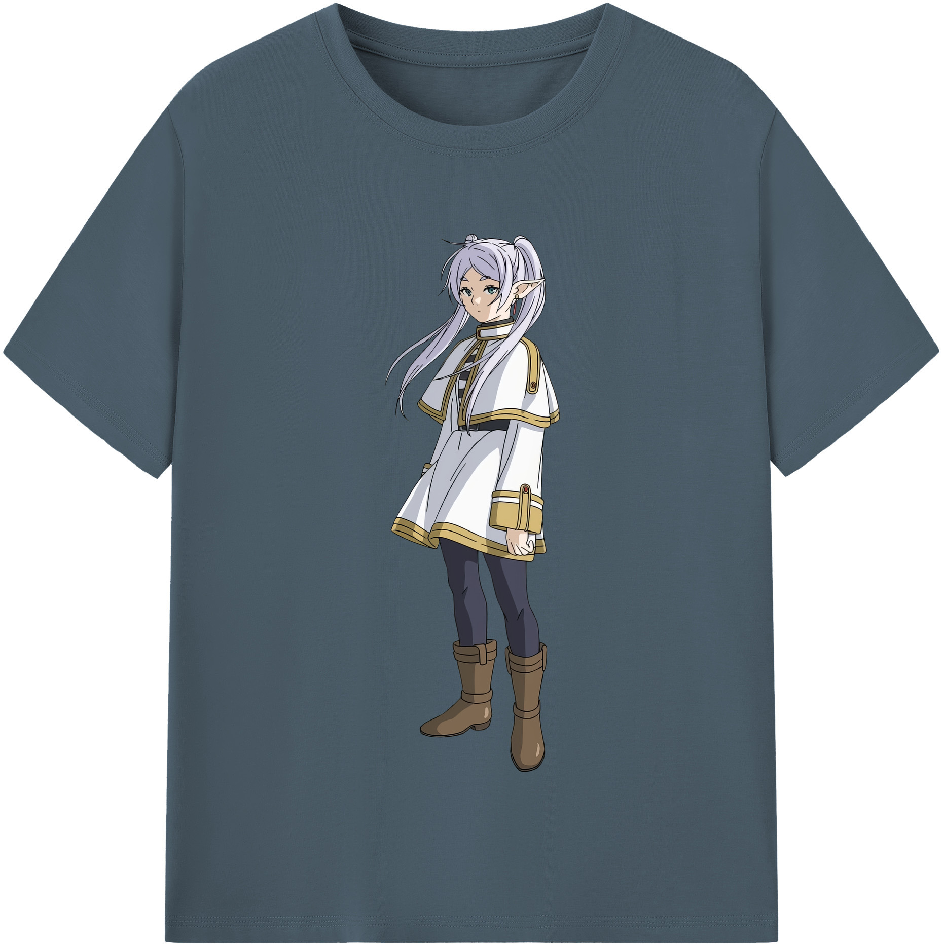 （画像用） 葬送のフリーレン Frieren 綿100％半袖Tシャツ（フロントプリント）